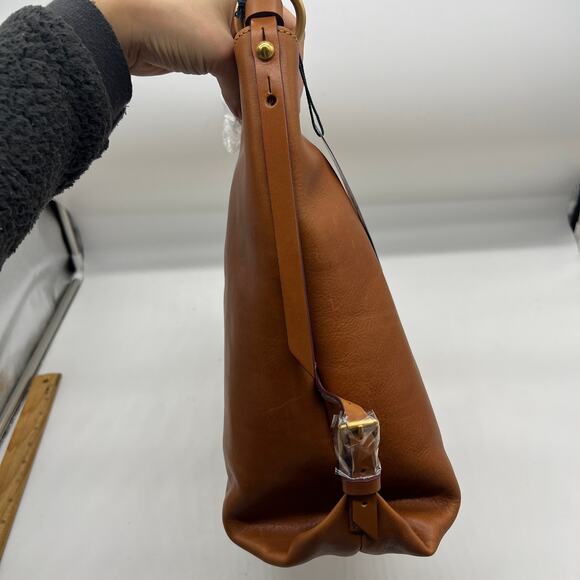 Dooney & Bourke Florentine Leather Twist Sac Shoulder Bag Natural - Picture 7 of 16